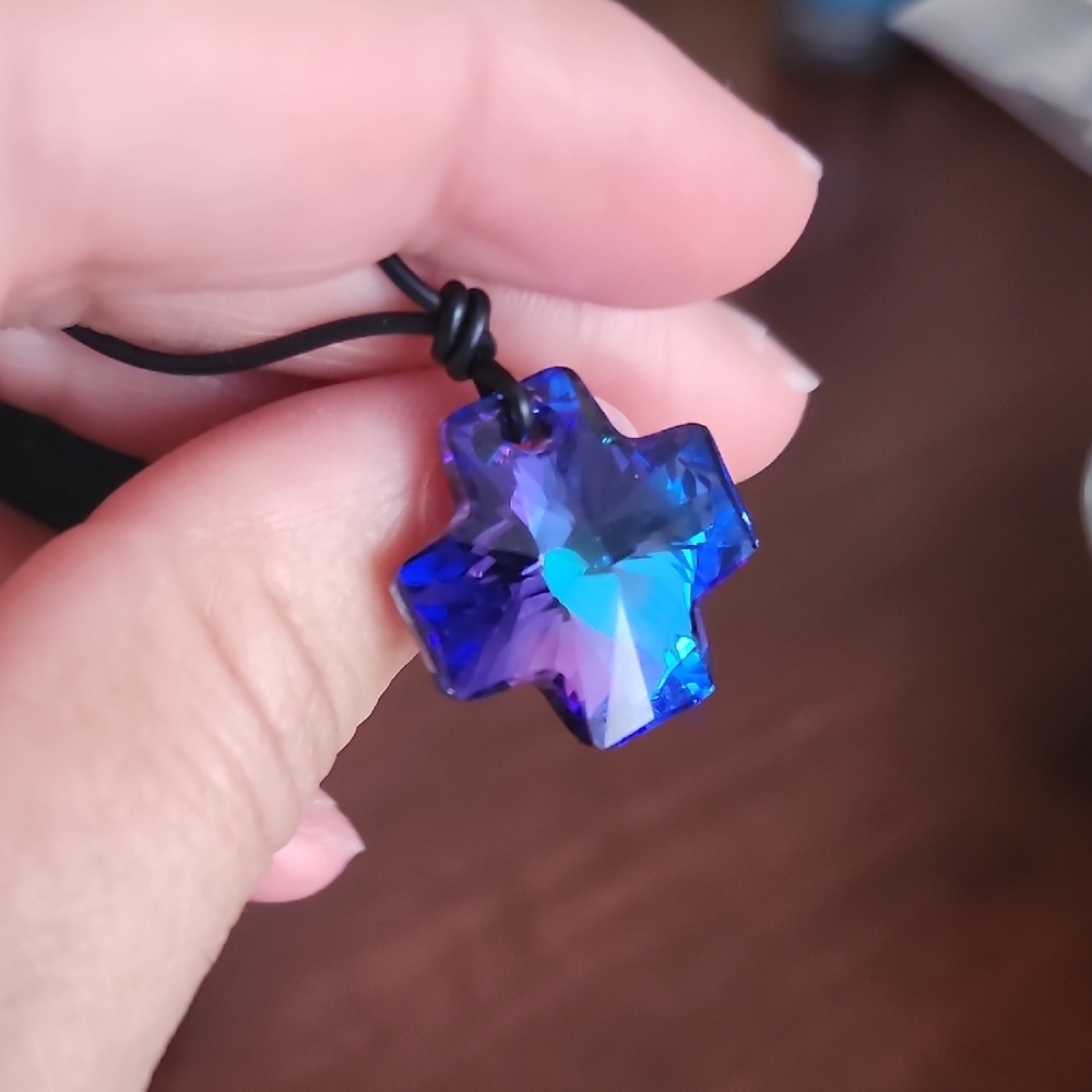 Queenberry Swarovski Crystal Elements Heliotrope … - image 3